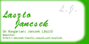 laszlo jancsek business card